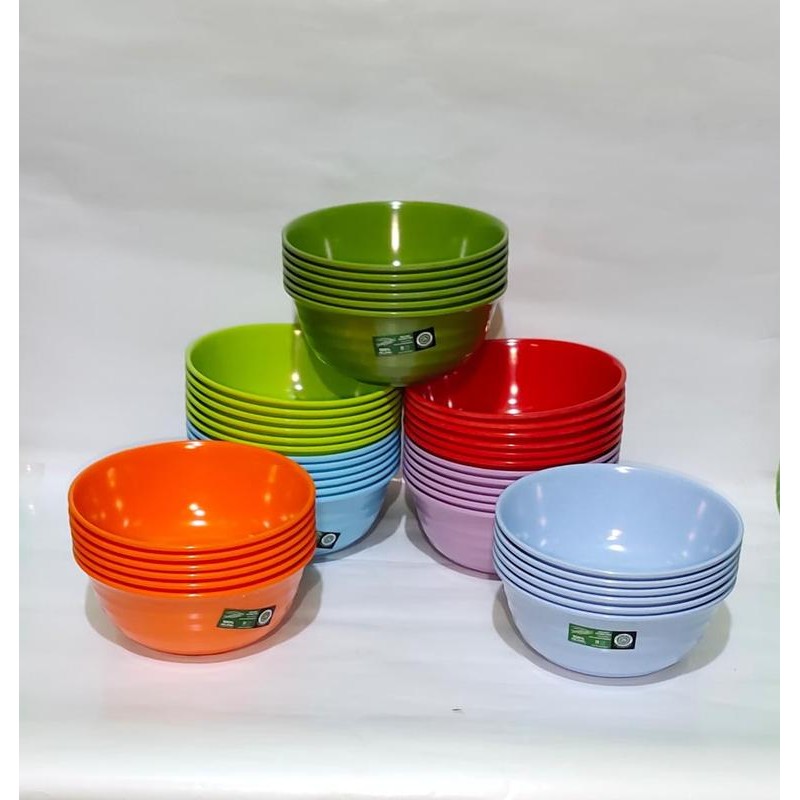 6pcs Mangkok melamin | Mangkuk Ulir Melamin 6 Inch Merek Golden Flying Fish | MANGKOK ULIR MELAMIN |