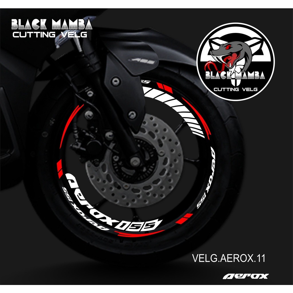 CUTTING STICKER VELG AEROX - STIKER LIS LIST VARIASI BAN/VELG YAMAHA AEROX