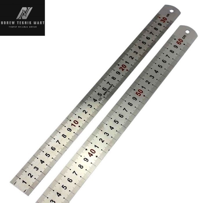 

Penggaris stainless 15 cm 30cm 60cm / Stainless steel ruler - 15cm