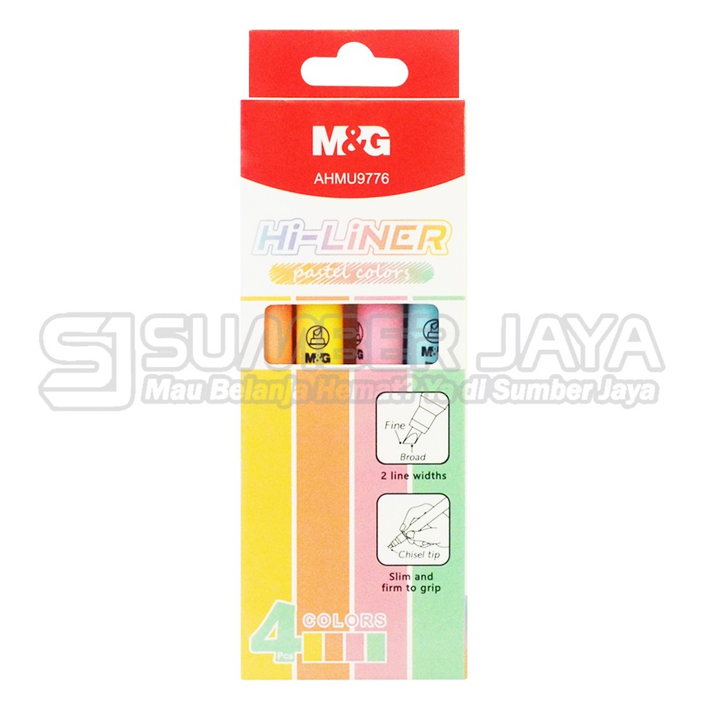 

Stabilo Highlighter Set Hi-Liner Isi 4 Pcs M&G AHMU9776 Warna Pastels