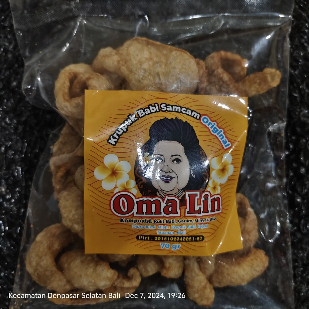 

Kerupuk Samcam Babi Oma Lin 70gram