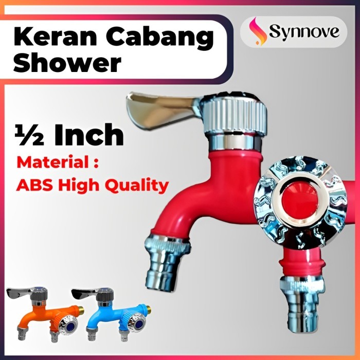 Kran Air ½ Inch 2 Cabang Keran Shower 2 Cabang Kran Mesin Cuci Kran Shower Mandi