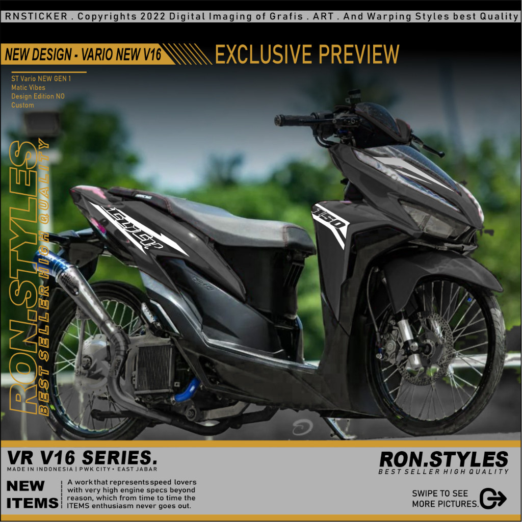 STRIPING CUTTING STICKER STRIPING VARIO NEW 125 150 SIMPLE STRIPING CLICK VARIO NEW GEN 1 STRIPING V