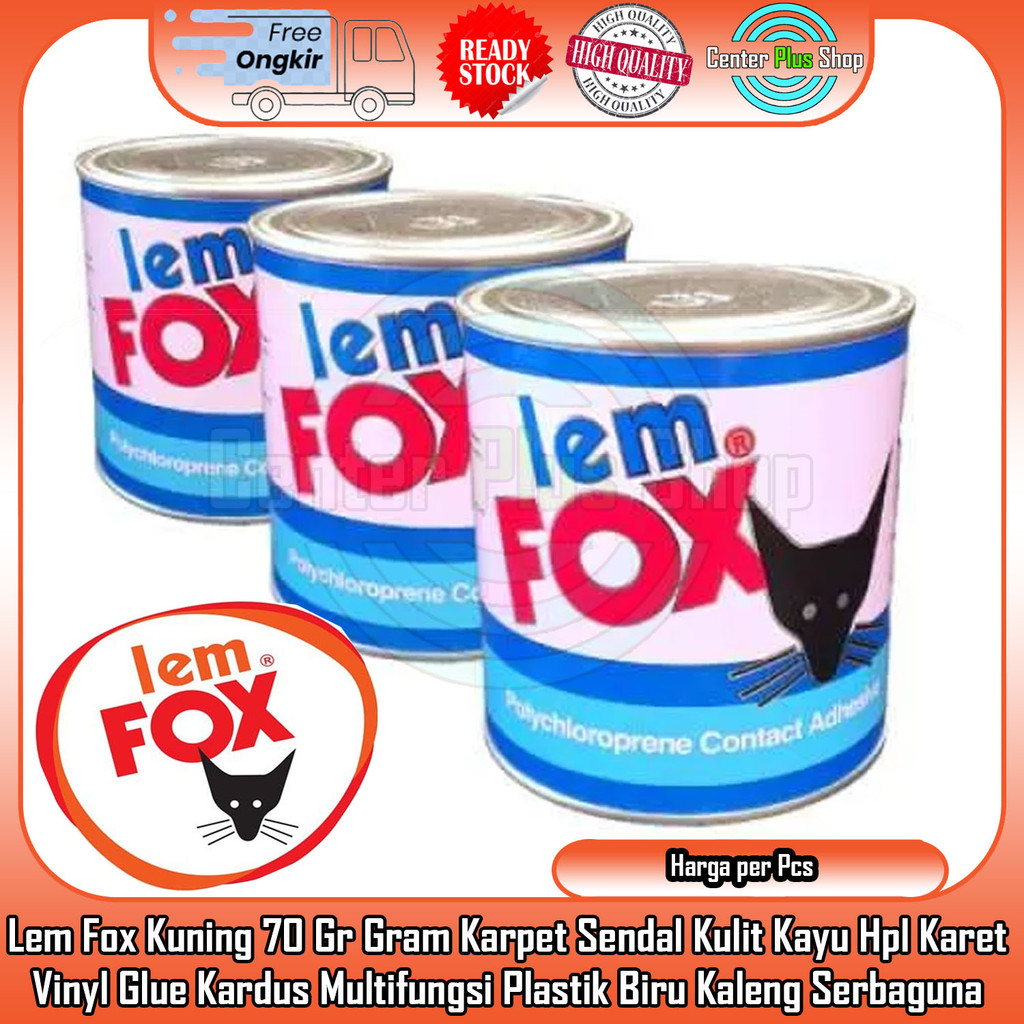 Lem Fox Kuning 70 Gr Gram Karpet Sendal Kulit Kayu Hpl Karet Biru Kaleng Serbaguna Jok Mobil Vinil V