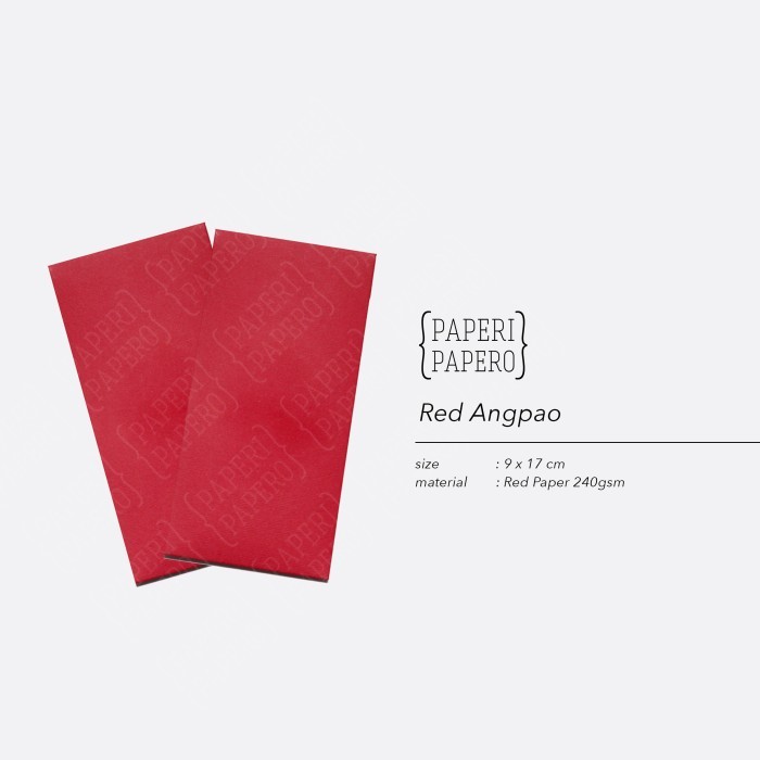 

Red Plain Amplop - Angpao Merah Polos Imlek Sangjit Pernikahan Premium