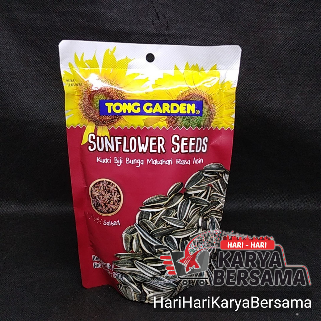 

MAKANAN RINGAN TONG GARDEN SUN FLOWER SEEDS SALTED POUCH 120GR