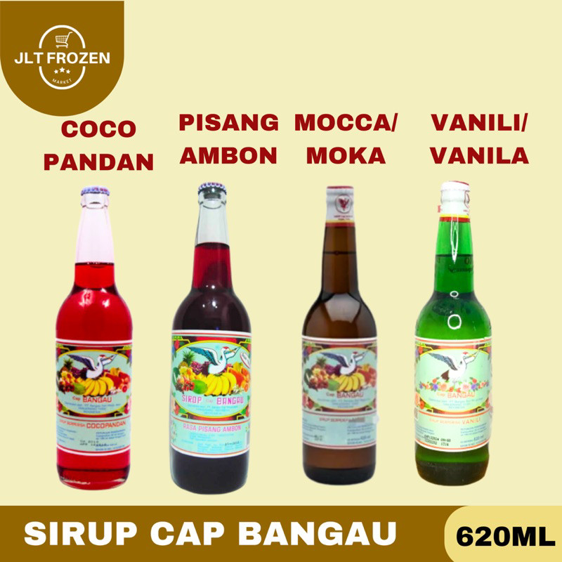 

Sirup Sirop Cap Bangau Rasa CocoPandan / Pisang Ambon / Sirup Moka Mocca / Sirup Vanila - 620ml