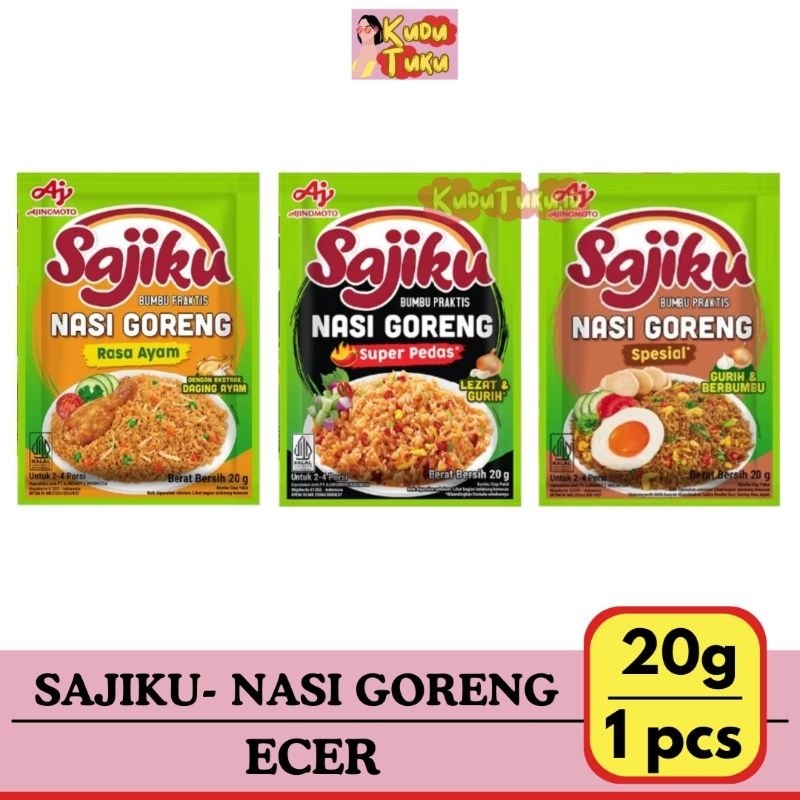 

1 PCS - SAJIKU NASI GORENG 20g ECER- SAJIKU NASI GORENG AYAM PEDAS SPESIAL