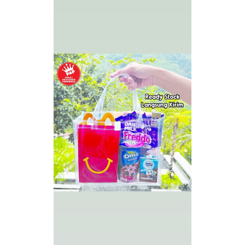 

(wk acc ) Tas Plastik Mika transparan beragam ukuran untuk souvenir, hampers / TAS MIKA TRANSPARAN / TAS SOUVENIR GOODIEBAG / TAS MIKA PVC