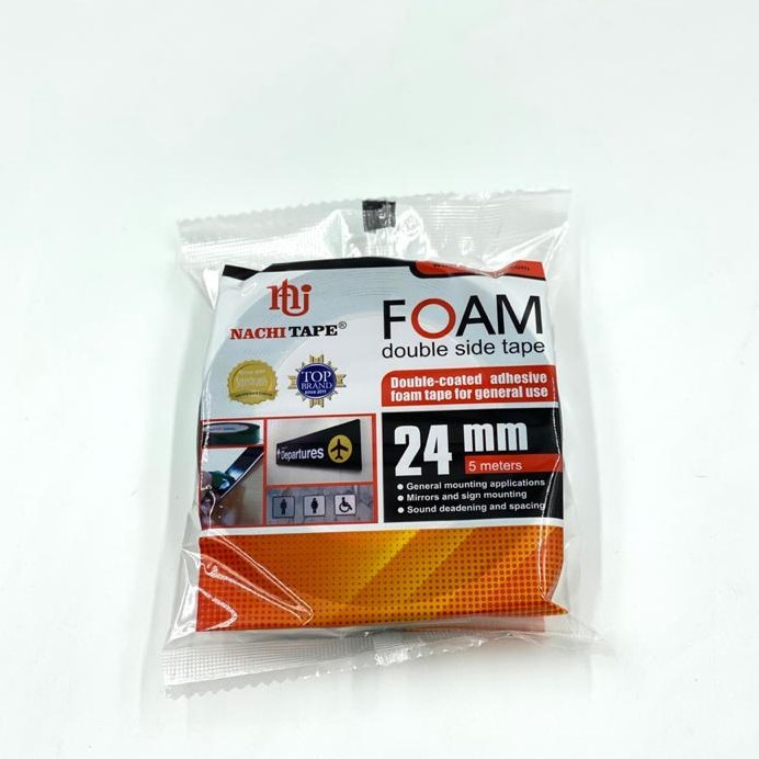

( StaLand ) DOUBLE FOAM NACHI 24 MM / Double Side Tape FOAM BUSA NACHI 24 MM 1" INCH x 5 m