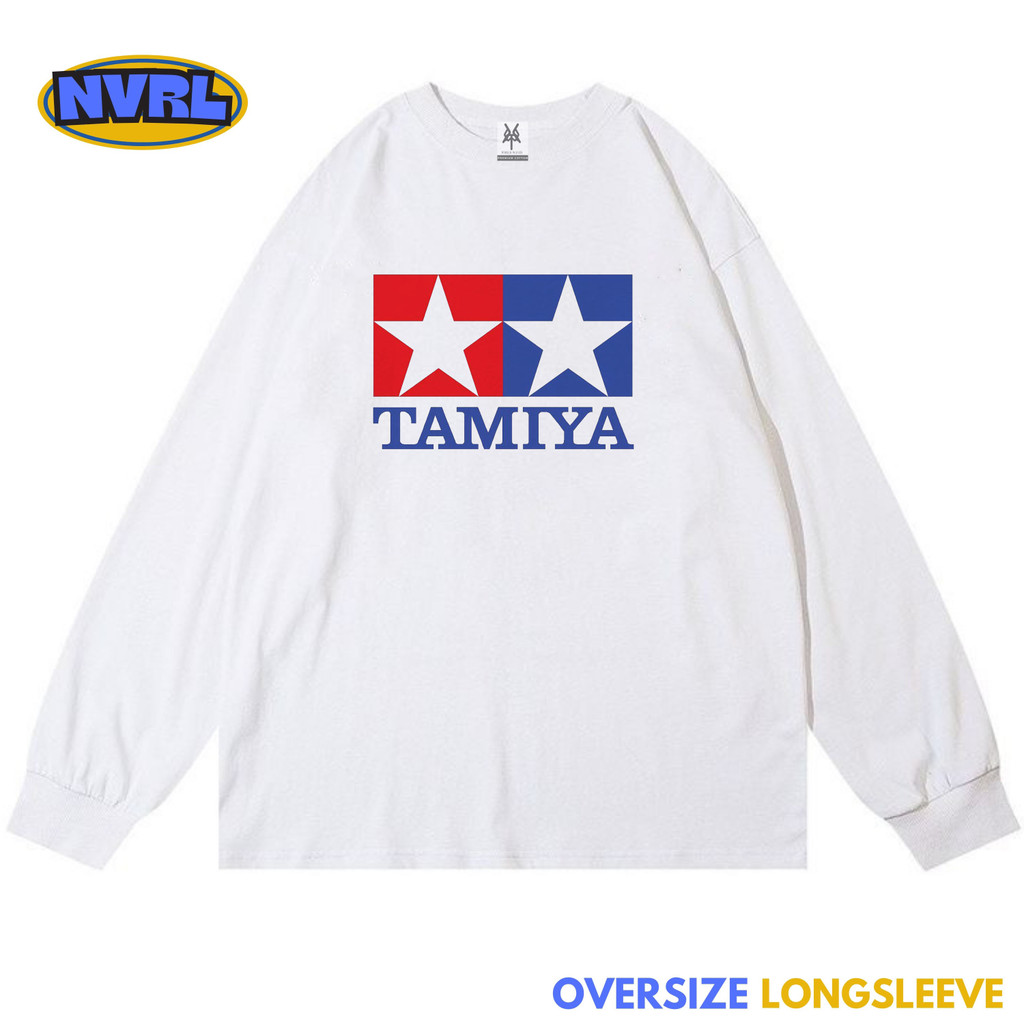 Kaos oversize longsleeve Tamiya logo graphic vintage tee