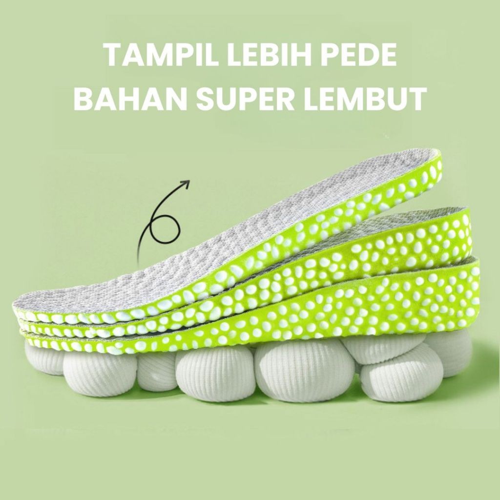 Sol Sepatu Peninggi Badan / Insole Peninggi Badan /  Insole Tambah Tinggi Pria & Wanita / Sol Sepatu