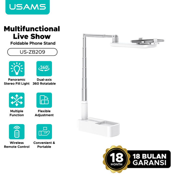 USAMS - ZB209 Multifunctional Live Show Foldable Phone Stand