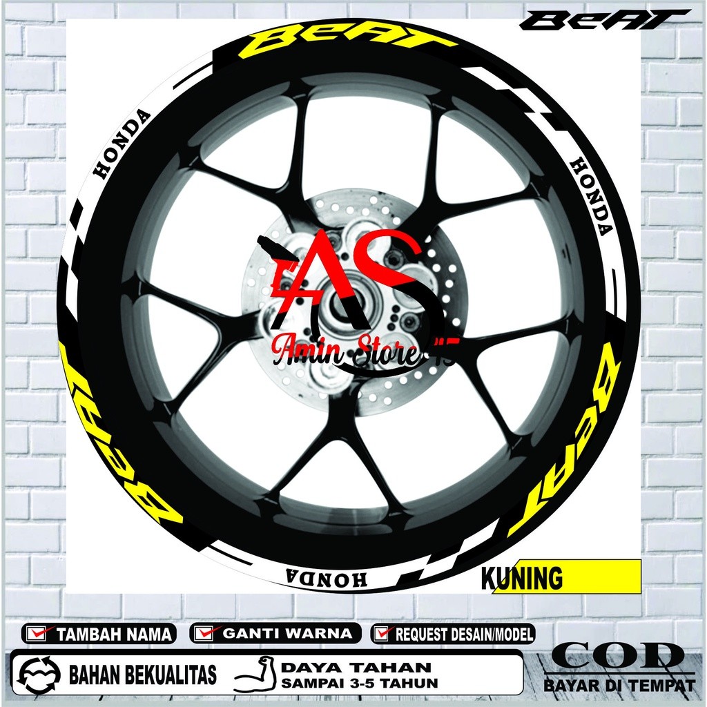 Stiker Velg Beat / Stiker Lis Velg Variasi Honda Beat