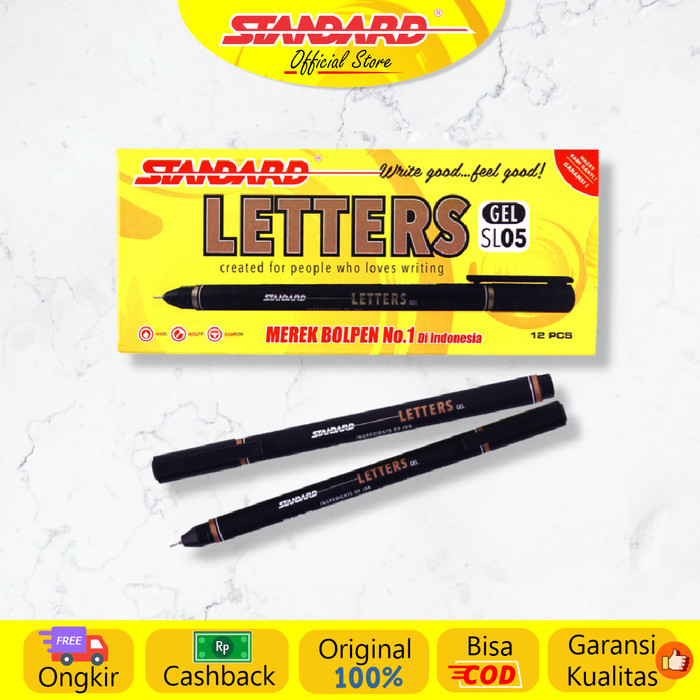 

[New] STANDARD PEN LETTERS SL05 BLACK ISI 12 PCS