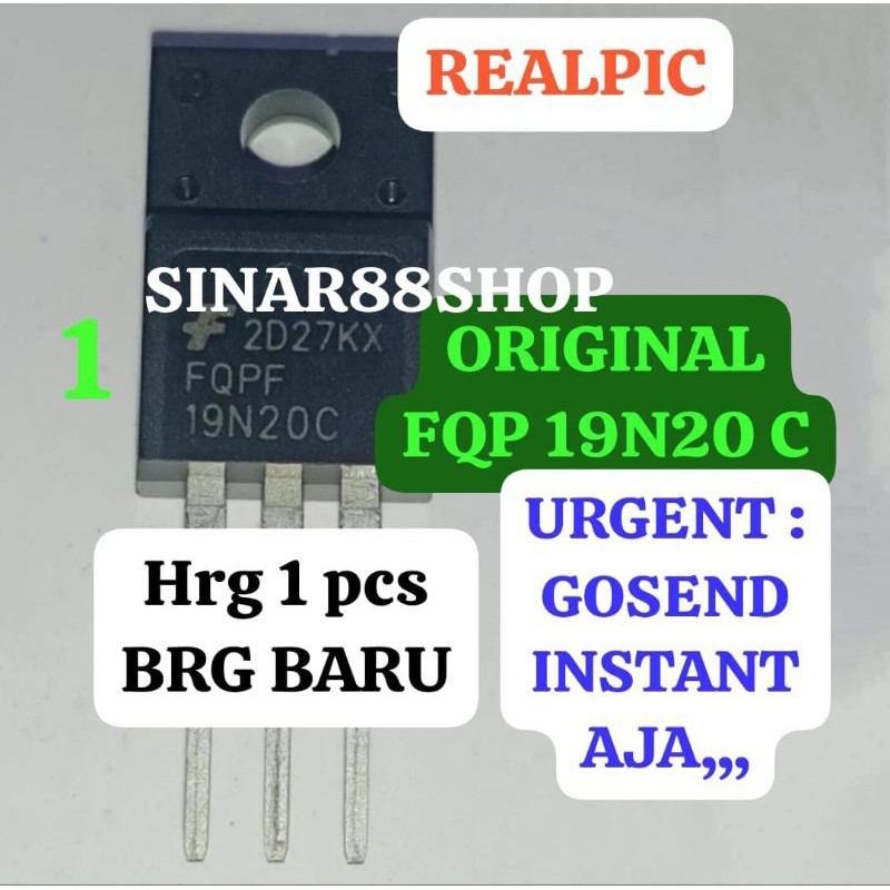 FQPF19N20C 19N20C 19N20 C ORIGINAL ASLI TRANSISTOR TR FINAL MOSFET FET