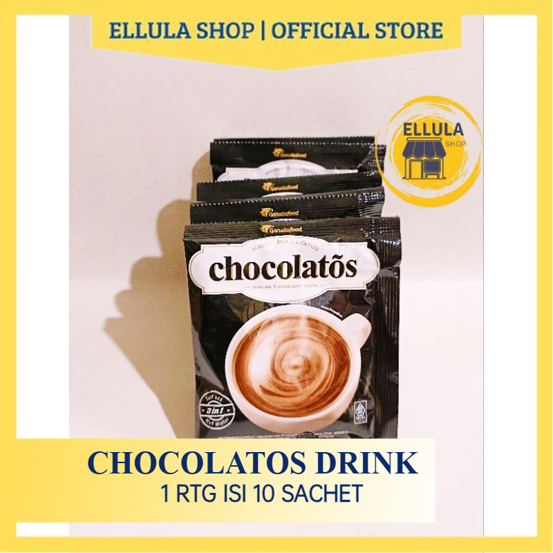 

ELLULA Shop - CHOCOLATOS DRINK MINUMAN COKLAT BUBUK 1 RTG ISI 10 SASET