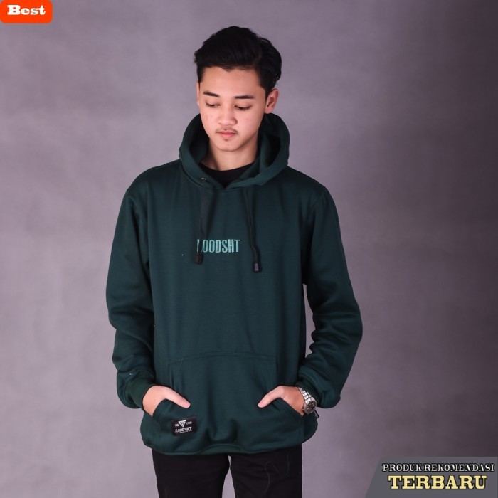 hoodie pria keren SWEATER HOODIE ORI LOODSHT HIJAU - Hijau botol, M