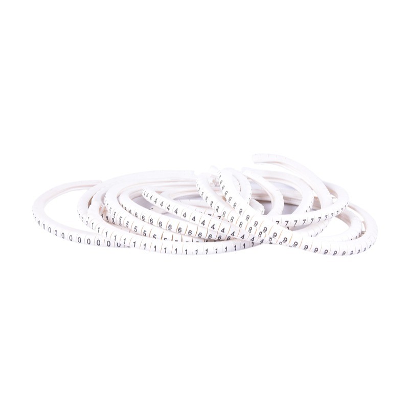 

500PCS EC-0 Cable Wire Marker 0 to 9 For Cable Size 1.5 sqmm Colored number tube The Color of White Cable Marker