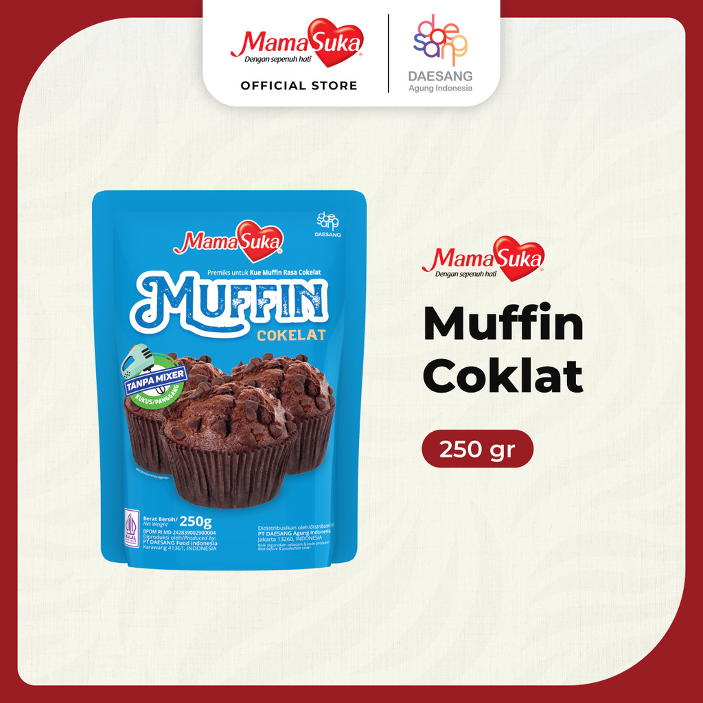 

MamaSuka - Muffin Coklat 250 gr (Sample hadiah tidak dijual satuan)