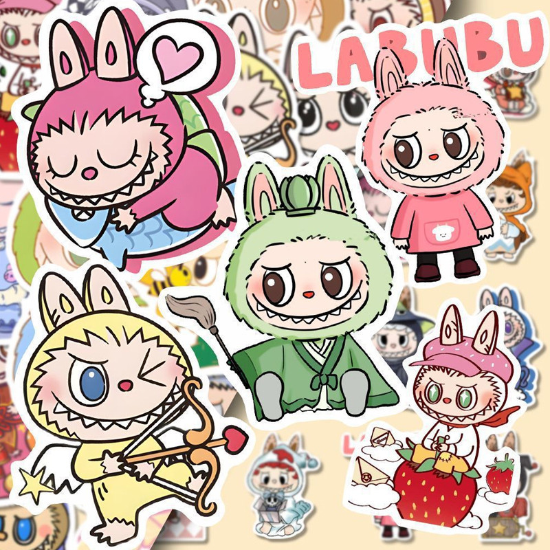 

COD 70Pcs Stiker Labubu Aesthetic Paper Vinyl Anti Air Aksesoris Laptop Buku Tumbler-YES