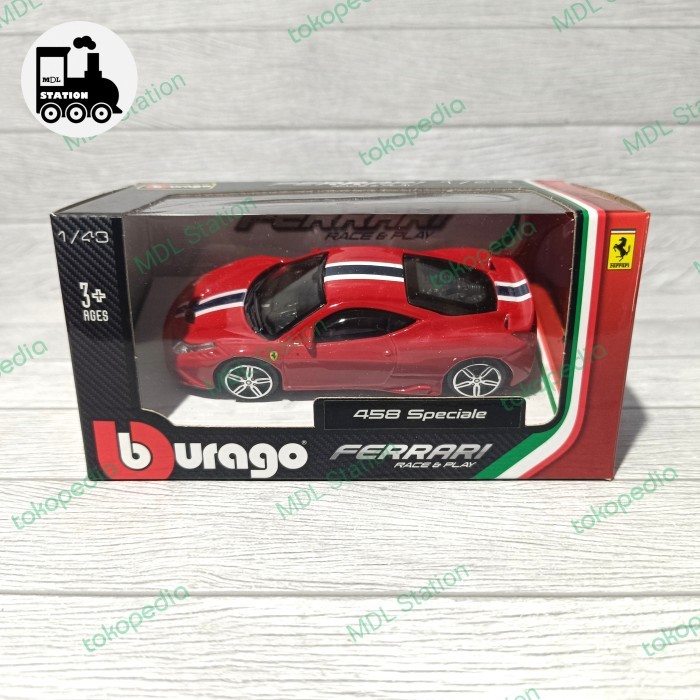 EF90 Burago Ferrari Race & Play - 458 SPECIALE Diecast 1/43