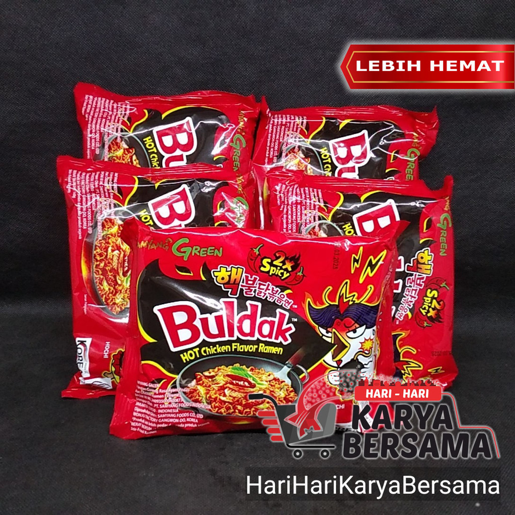

MIE INSTAN SAMYANG HOT CHICKEN RAMEN BULDAK EXTRA HOT PACK 5'S X 140GR