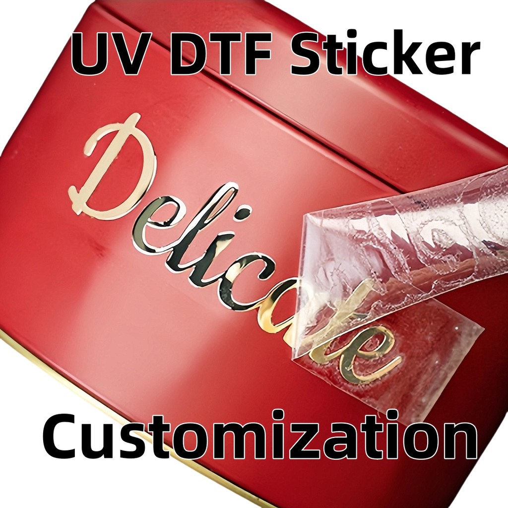 

Customizable UV DTF & Gold Gilding Stickers for Logos, Names, & More - Custom Stickers - Quality, Personalized, & Affordable