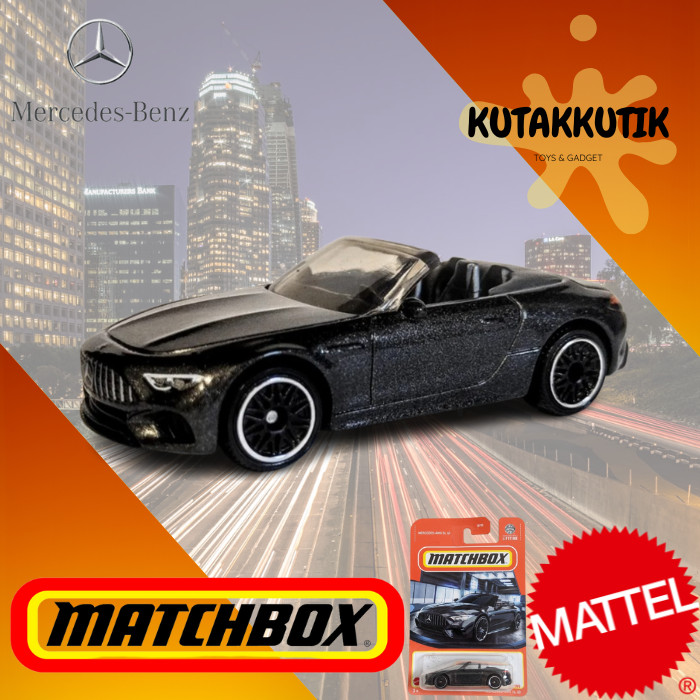 Matchbox Mobil Sedan Convertible Mercedes Benz AMG SL 63 Hitam