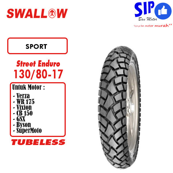 Ban Swallow ring 17 Street Enduro SB-117 130/80 Tubeless