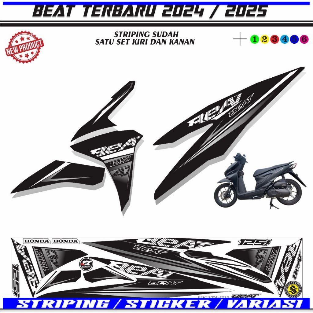 POLET STIKER STRIPING Striping motif Street Stiker Beat Street New 2024 STRIPING NEW BEAT 2024