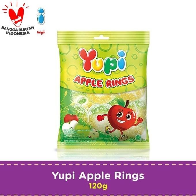 

YUPI APPLE RINGS BKS 120g ISI 24 PER BUNGKUS