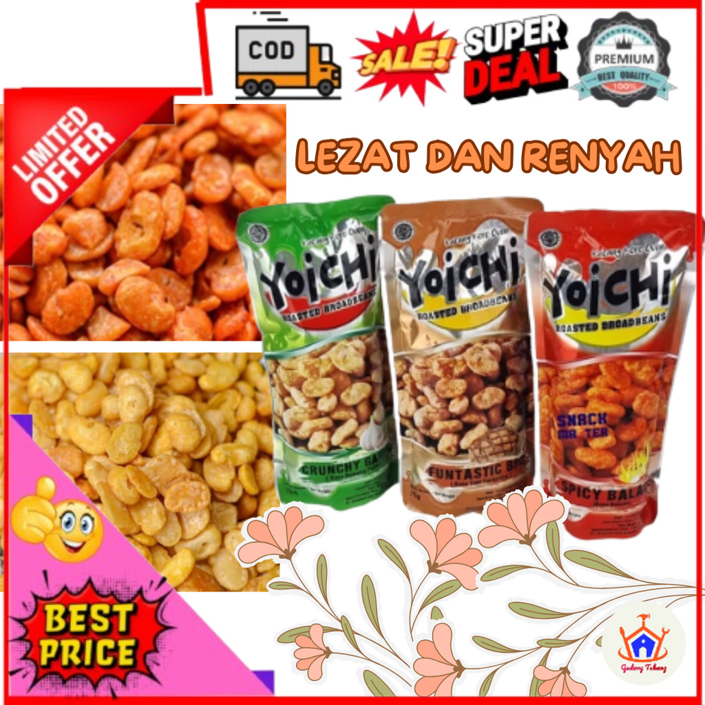 Koro Yoichi Yoichi Camilan Kacang Koro Kupas Pedas Manis Cemilan Kacang Koro Bawang Aneka Camilan Ri