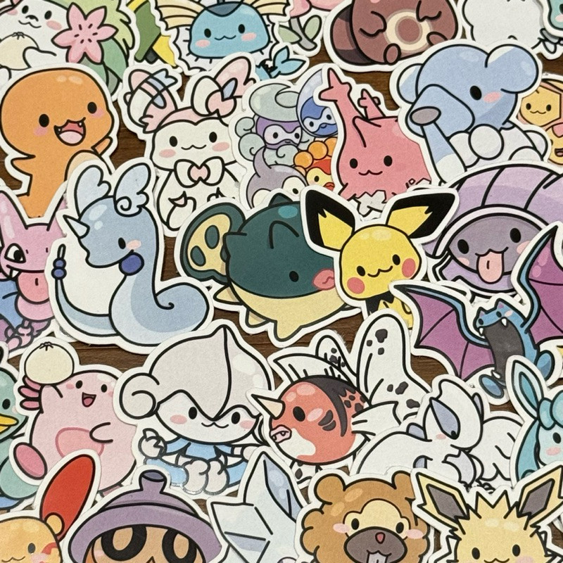 

Journamm.id Sticker Aesthetic Pokemon Vinyl 59pcs