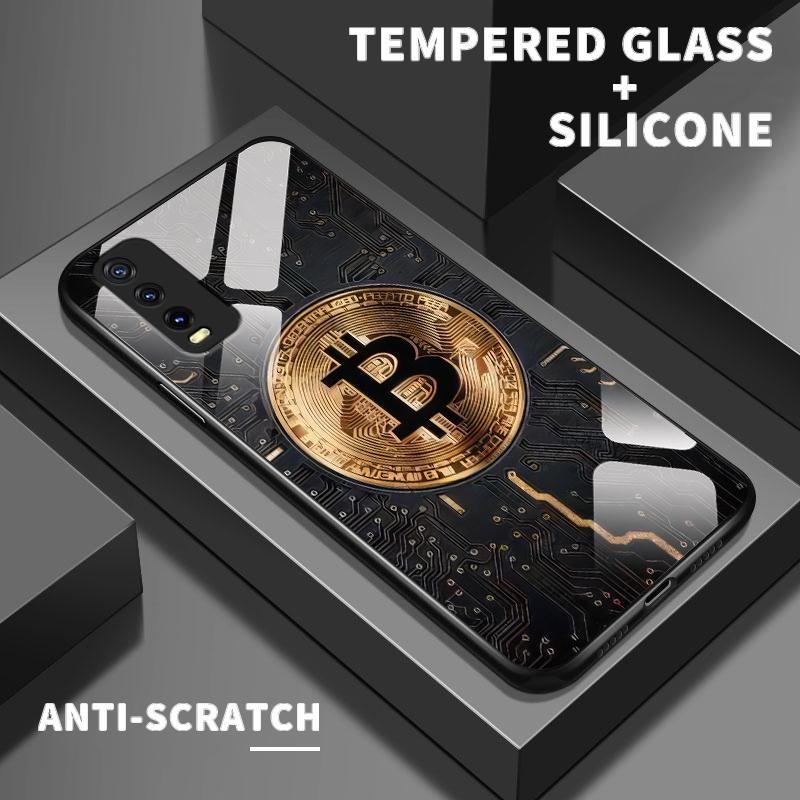 Casing For Vivo Y50 Y51 2020 Y51a Y53s 4G Y55 5G Y55s 2023 Y56 Y66 Y67 Y5s Y7s Y200e Glass Silicon B