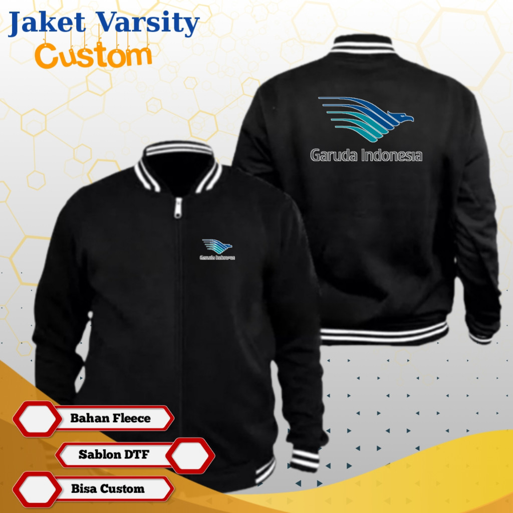 Jaket Garuda Indonesia Merchandise Jaket Maskapai MS12 Jaket Varsity Custom