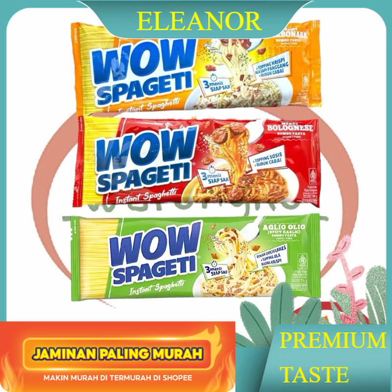 

WOW Spageti 1 PCS Instan Carbonara Bolognaise Aglio Olio Spaghetti Instant - ELEANOR