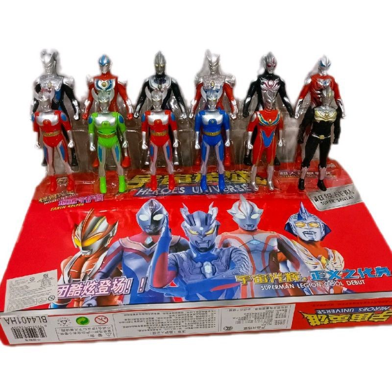 mainan figur ultraman isi 12 pcs robot ultraman orb ginga geed dll / mainan figure ultraman bahan pl