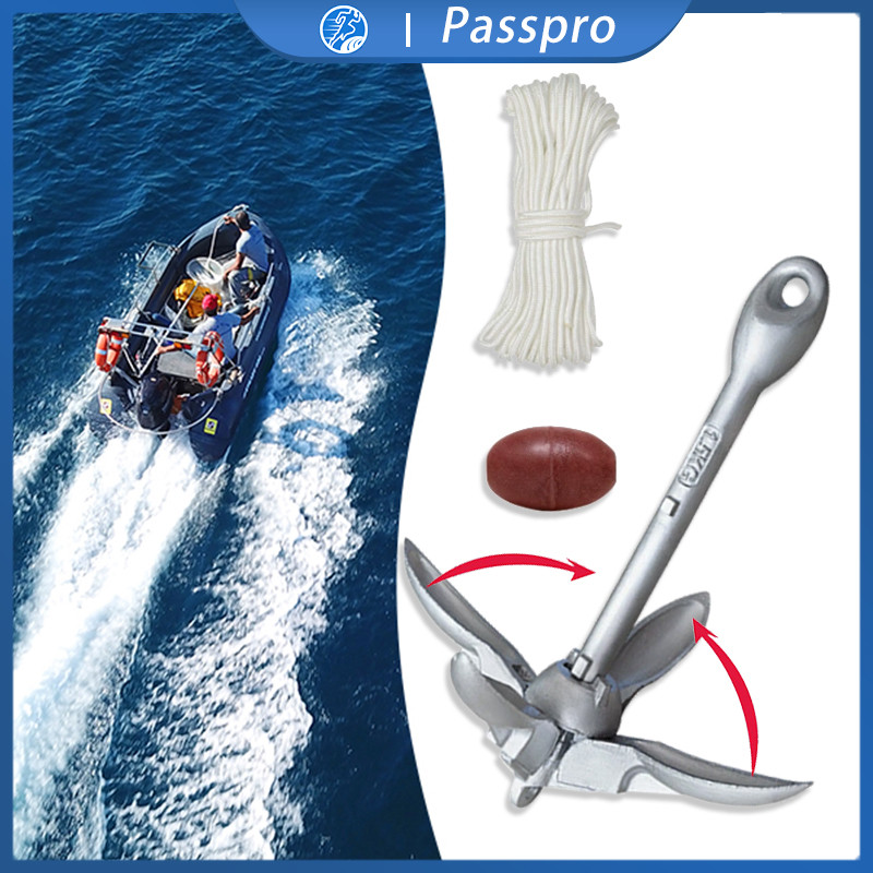 Jangkar Perahu 0.7kg/1.5kg Jangkar Kapal Jangkar Lipat Mini Cocok Untuk Kayak Perahu Karet