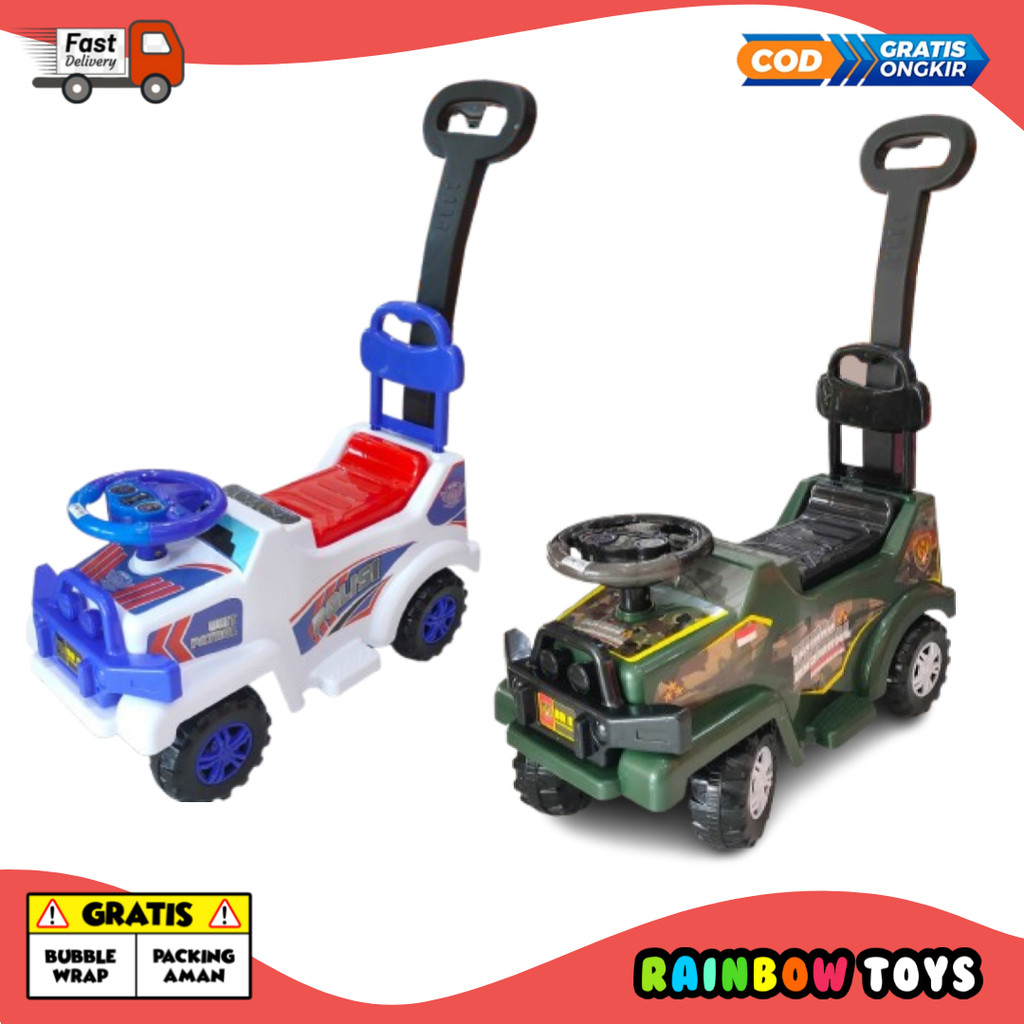 Mainan Mobil Mobilan Dorong Anak Polisi TNI Terbaru MD