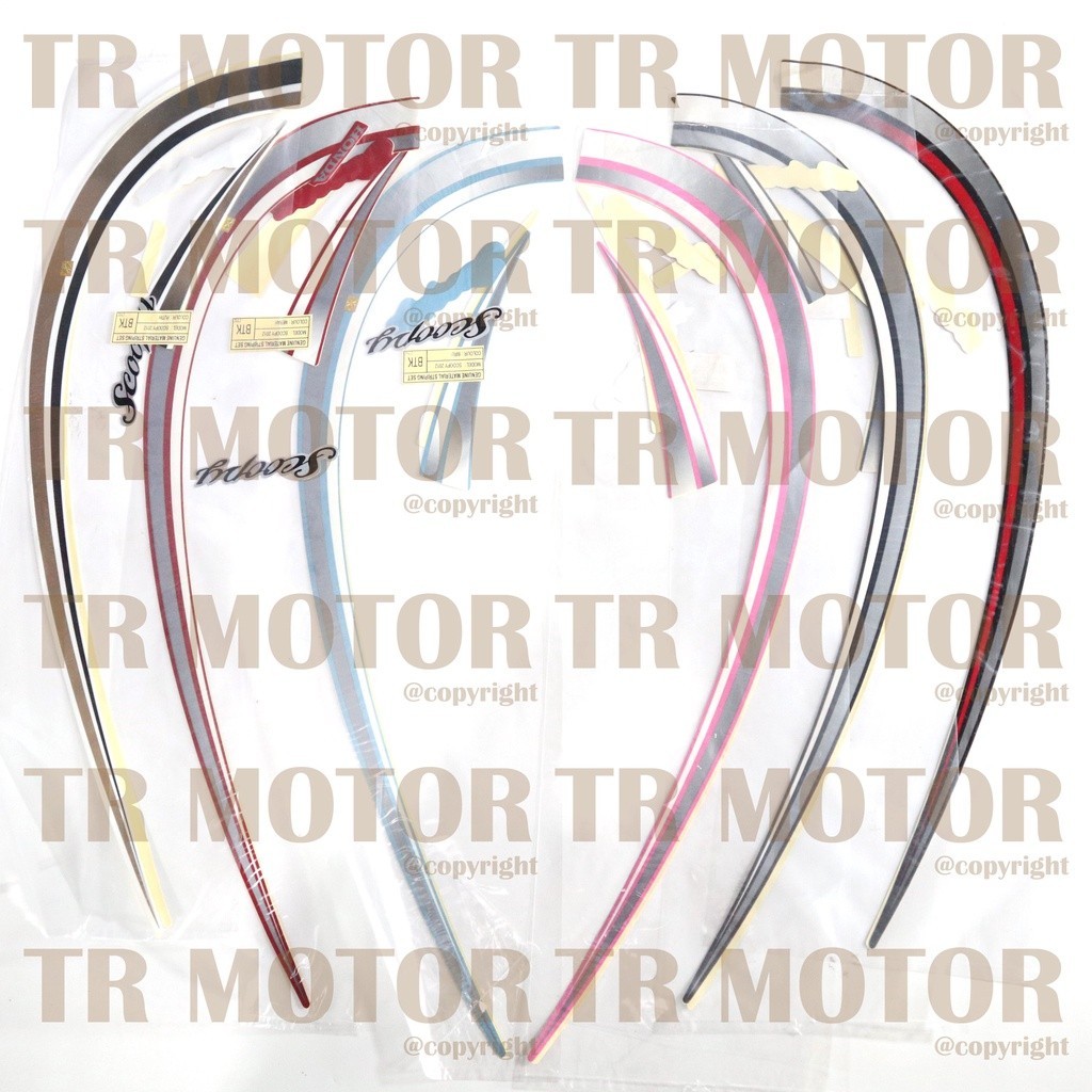 COD - Stiker Motor Scoopy 2012 Karbu Sticker Striping Lis Full Set Motor