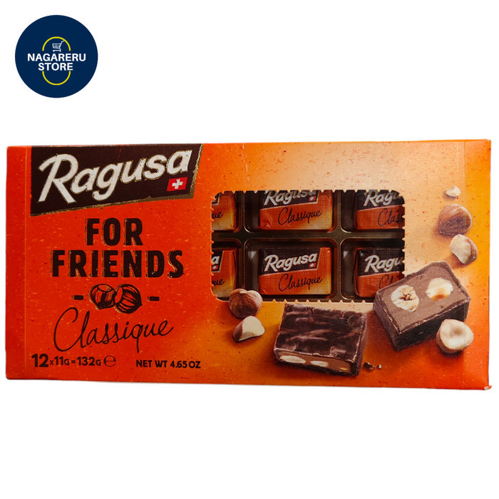 

Ragusa for friends classique chocolate (coklat susu isi praline dan kacang hazel classic) 132gr