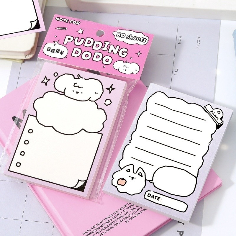 

4pcs/set Style Kawaii Pet Cartoon Memo Pad Set Versatile for Daily Notes Journal Decor Creative Crafting Korea Kawaii Notes