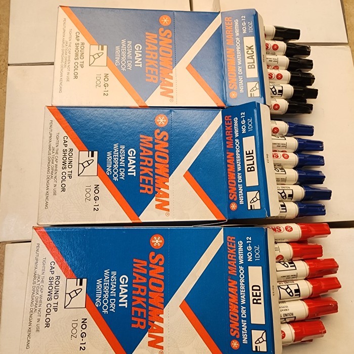 

snowman g 12 black - Biru