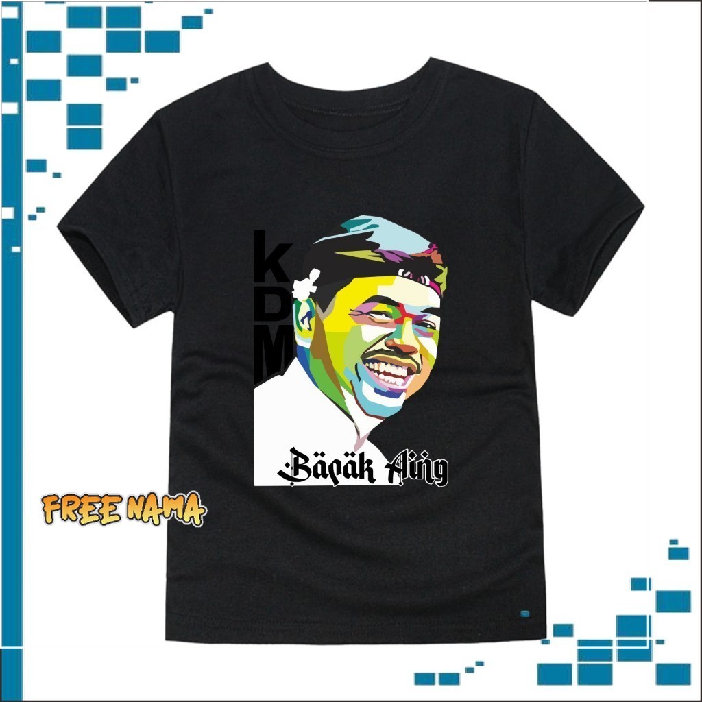 SP Kaos Anak Laki-laki Kang Dedi Mulyadi KDM Atasan Lengan Pendek Fashion Series