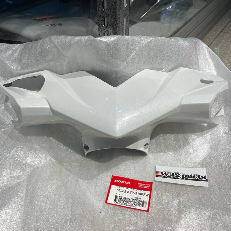 BATOK KEPALA DEPAN BEAT KARBU PUTIH ORIGINAL AHM 53205 KVY 910PFW