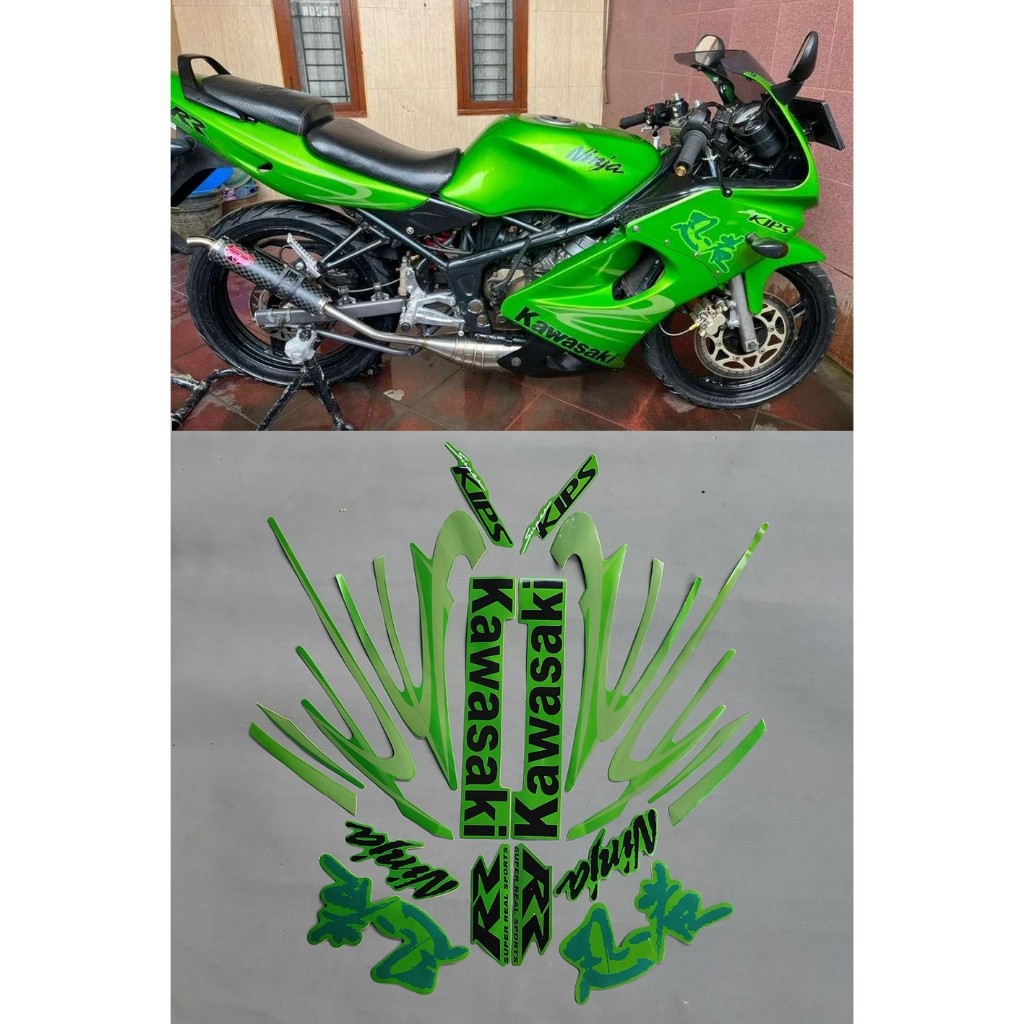 STRIPING STIKER MOTOR NINJA RR 150 TAHUN 2010 HIJAU