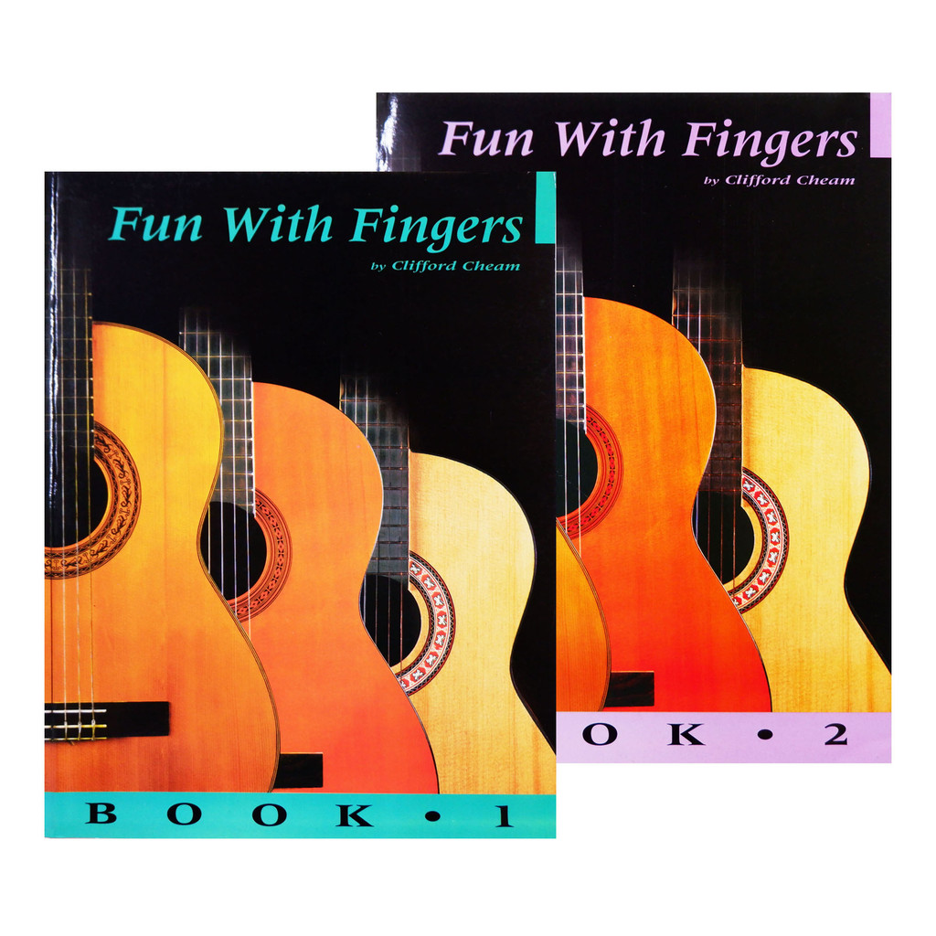 Buku Musik Gitar Klasik Akustik Belajar Latihan Fun With Fingers by Clifford Cheam Rhythm MP