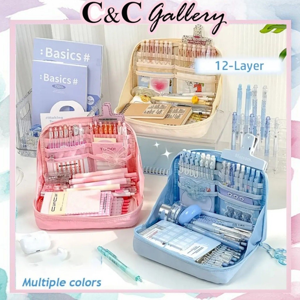 

GARNESHOP Tempat Pensil Korea Jumbo 12 Layer Kapasitas Besar