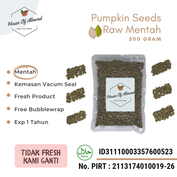 

Pumpkin Seeds 500gr (mentah) biji labu